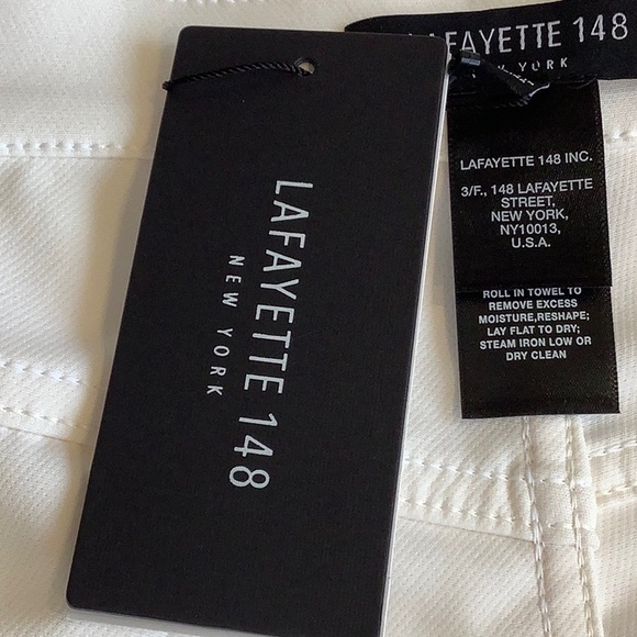 Lafayette 148 New York White Mercer Pants - Picture 12 of 12